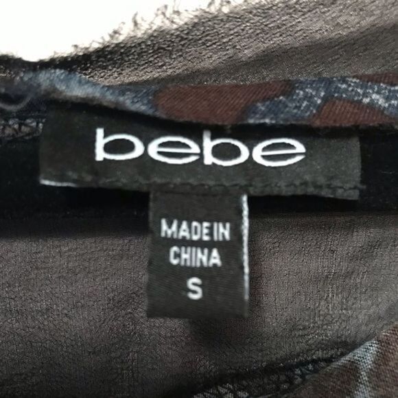 NWOT. BEBE Leopard Top. Size Small. 100% Silk. - Picture 6 of 6